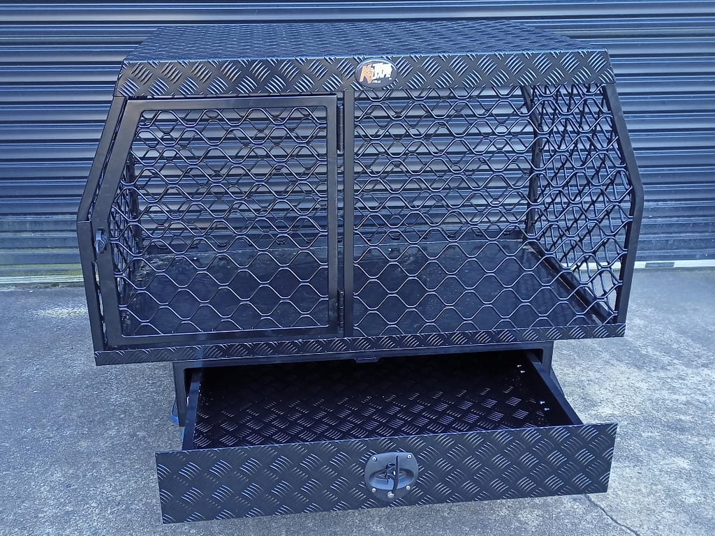 stock ute cage with builtin drawer